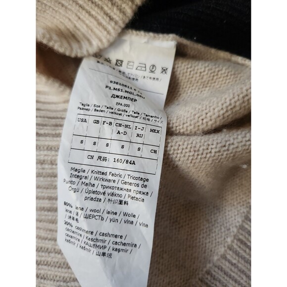 'S Max Mara Wool Cashmere Sweater Womens Small Fumetto Cream Old Money Classic - Picture 10 of 10